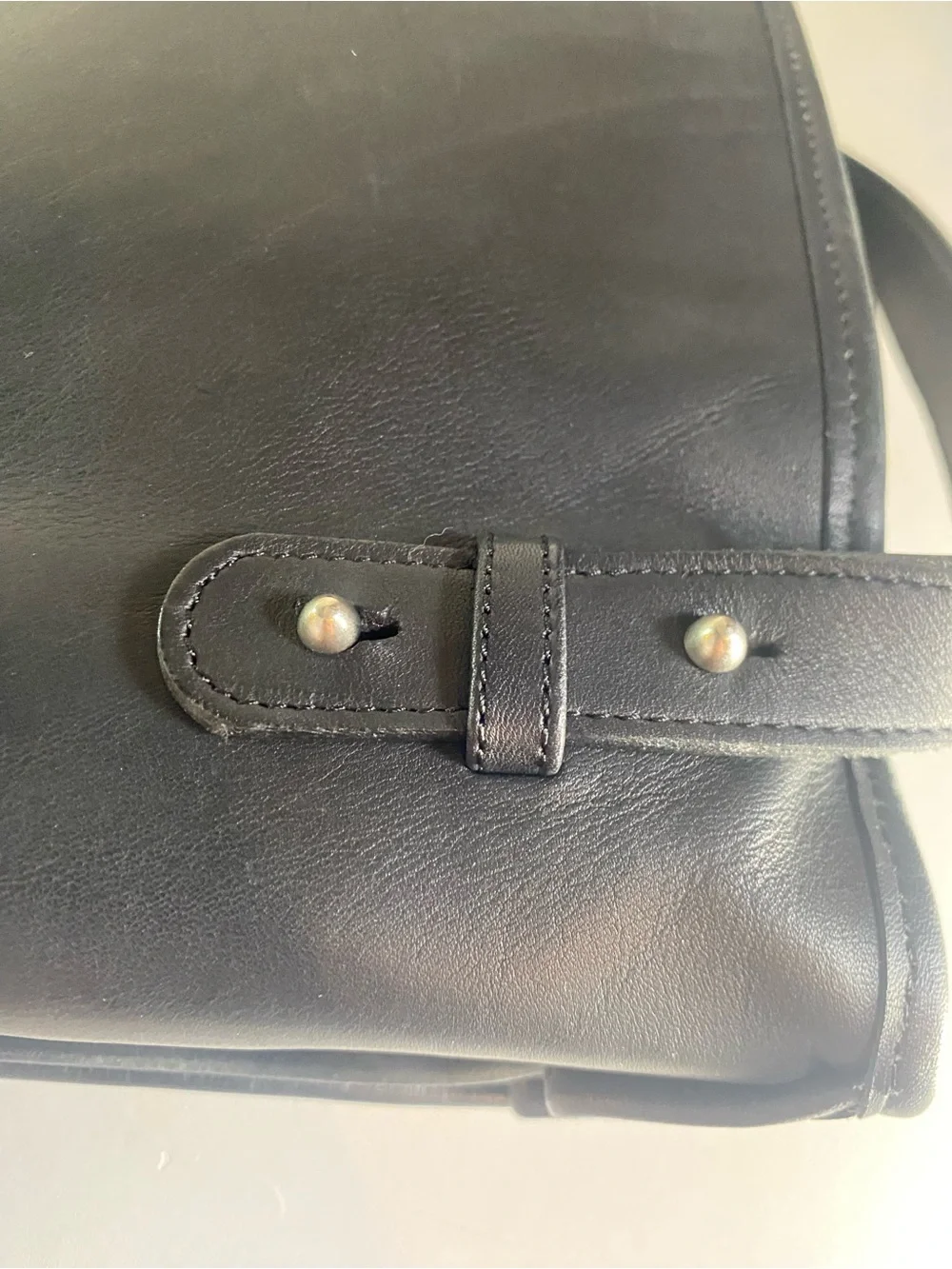 Vintage Coach Black Leather Briefcase Laptop Messenger Bag Adjustable Strap